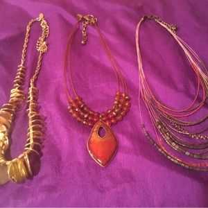3 gently used Chico’s necklaces